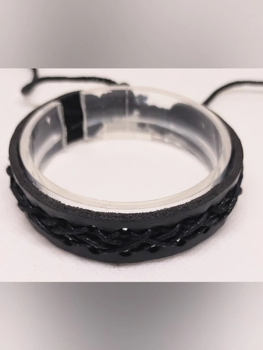 Men's Bracelet Leather Braided Black Jewelry New G20